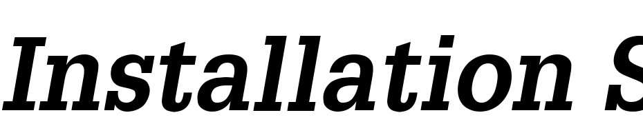 Installation SSi Bold Italic Font Download Free
